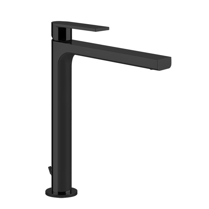 Gessi Смеситель для раковины, на 1 отв, высокий, с донным клапаном, Emporio Via manzoni, 38604#299 цвет: black xl