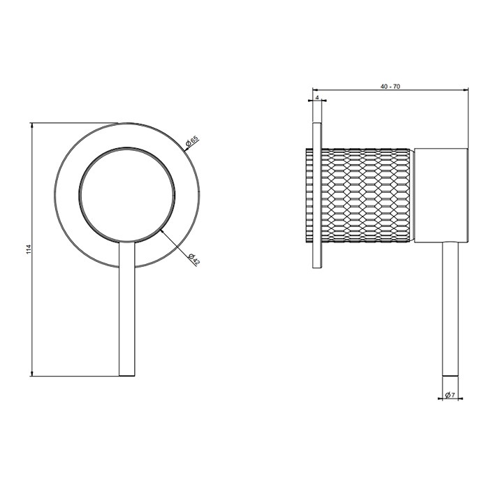 Gessi Смеситель для душа, встраиваемый, на 1/2", на 1 источник (внешняя часть), 316, 54219#299 цвет: black xl