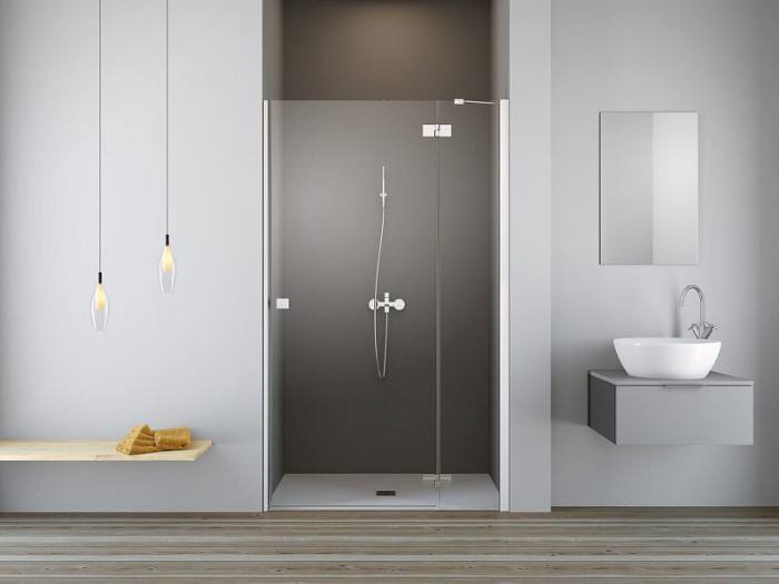 Radaway душевая дверь dwj 100 r профиль хром стекло прозрачное, Essenza New - 385014-01-01R