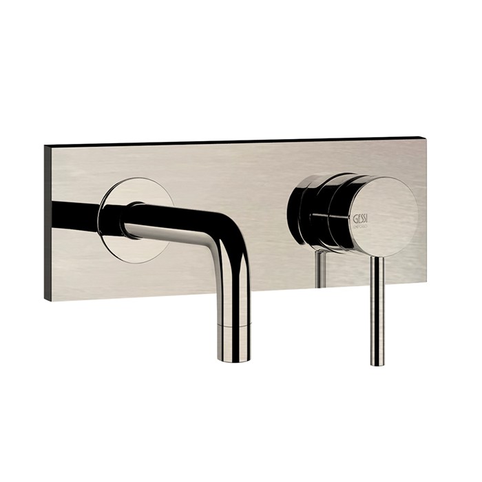 Gessi Смеситель для раковины, встраиваемый, излив: 14.6см., Emporio Via tortona, 44823#149 цвет: finox brushed nickel
