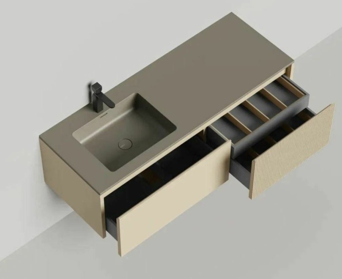 Salini подвесная тумба 1400, domino, 27d114in цвет: бежевый