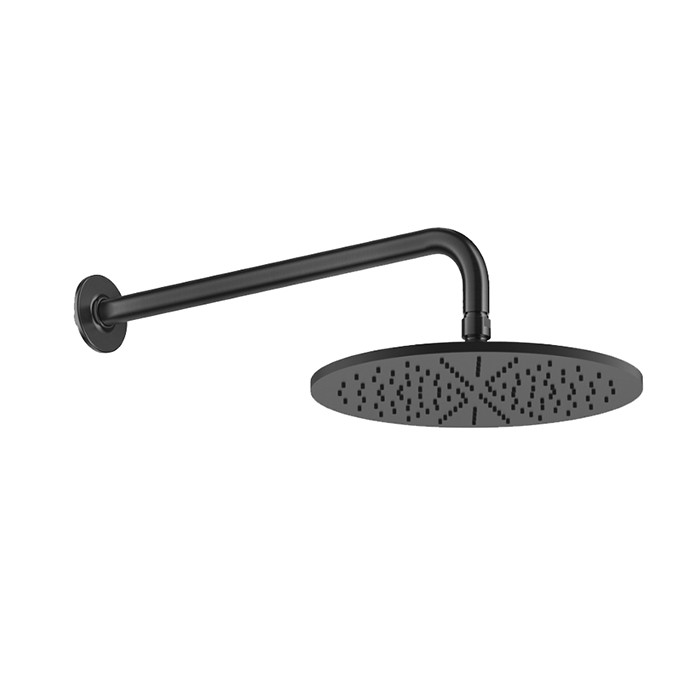 Gessi Душевая головка настенная, шарнирная на 1/2”, d300мм, Inciso, 58248#707 цвет: brushed black metal pvd