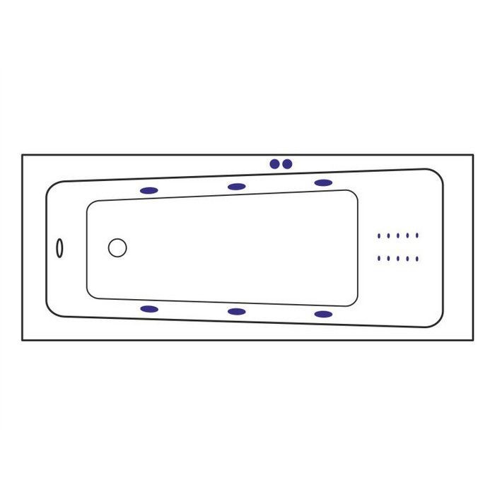 Ванна 160x70 line nano, Excellent Ava, хром арт. WAEX.AVA16.LINENANO.CR