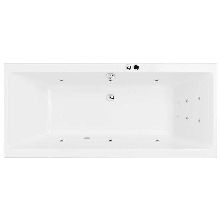 Встраиваемая ванна slim 170x75 line, Excellent Pryzmat, хром арт. WAEX.PRY17S.LINE.CR