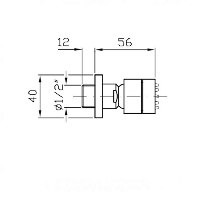 Zucchetti форсунка для душа, настенная, agora, хром арт. z92903