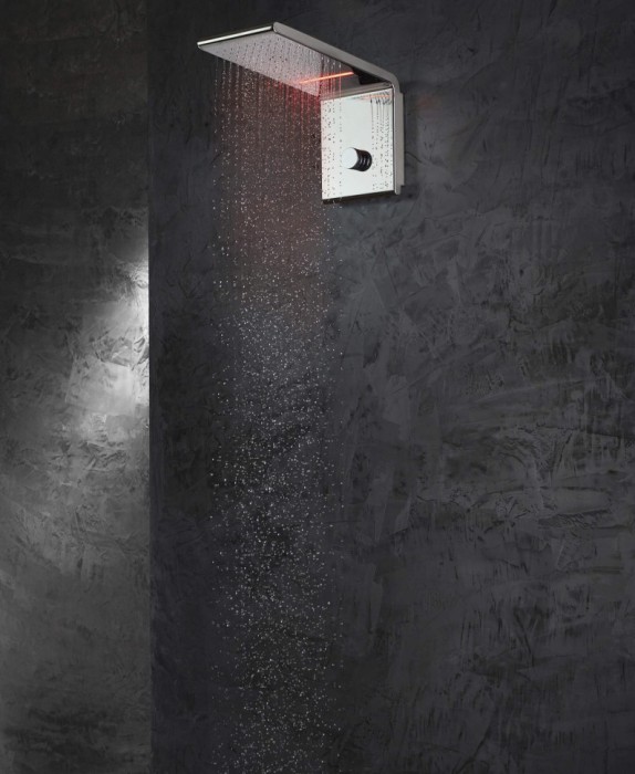 Bossini верхний душ neb 3 режима с rgb хромотерапией, syncro, хром арт. i00633.030