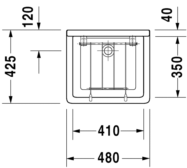 Duravit раковина подвесная strack 3 48х42 см, starck 3, 0313480000 цвет: белый