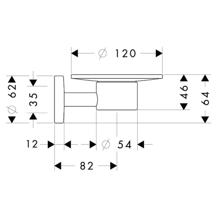 Hansgrohe мыльница, Logis, хром арт. 40515000