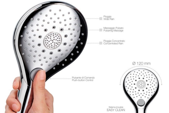 Bossini душевой комплект с лейкой, шлангом и держателем, syncronia, хром арт. c12033.030