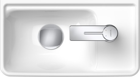 Duravit раковина прямоугольная 400 мм х 200 мм, без перелива, с отверстием под смеситель справа, d-neo, 0739400041 цвет: белый