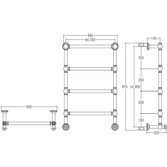 Margaroli водяной полотенцесушитель 66,5x90,5, armonia, хром - 94425504crn