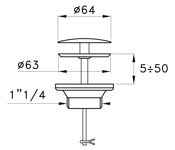 Stella донный клапан, арт. un09202ne00