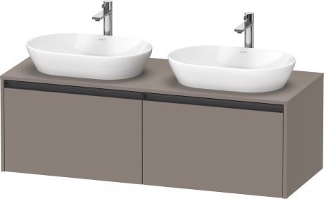 Duravit тумба подвесная под две раковины 550 мм х 1400 мм х 459 мм, ketho.2, k24888b43430000 цвет: базальт матовый