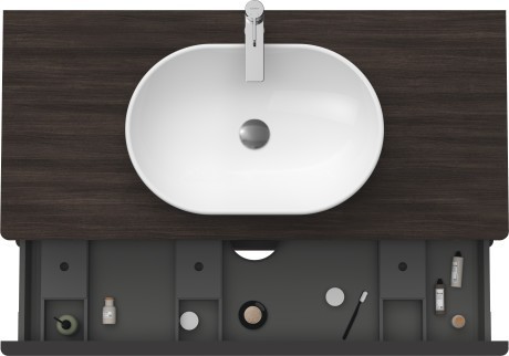 Duravit тумба подвесная под раковину 1200 мм х 550 мм и консолью, d-neo, de496905353 цвет: каштан темный