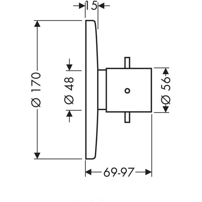 AXOR термостат для душа, Starck, никель арт. 10710820