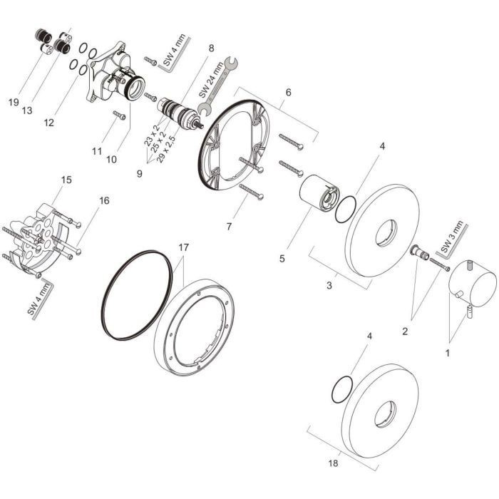 AXOR термостат для душа, Starck, никель арт. 10710820