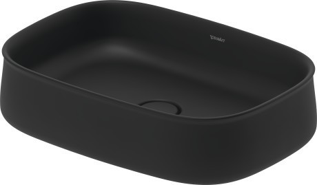 Duravit раковина накладная 390 мм 550 мм, без перелива, zencha, 2373551379 цвет: антрацит матовый