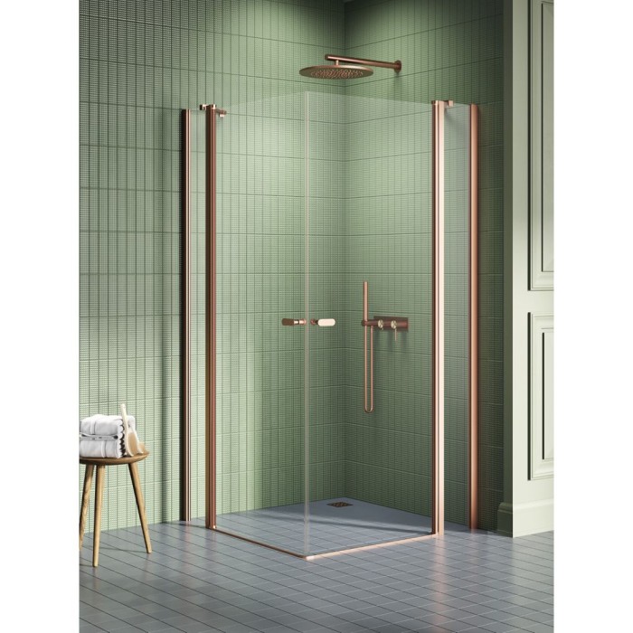 Душевое ограждение 90x90x195, New trendy New soleo copper brushed, браширо арт. K-2017