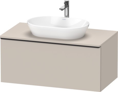 Duravit тумба подвесная под раковину 1000 мм х 550 мм и консолью, d-neo, de494809191 цвет: серо-коричневый матовый