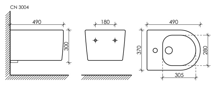 Ceramicanova биде moments, cn3004 цвет: белый