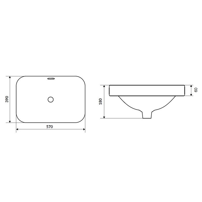 Раковина, накладная, Excellent Hasko, арт. CEAC.3718.570.WH