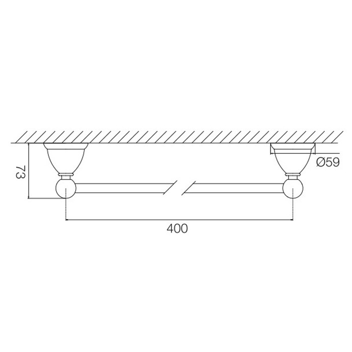 Fima Carlo Frattini полотенцедержатель 40см, подвесной, style, хром арт. f6040/40cr