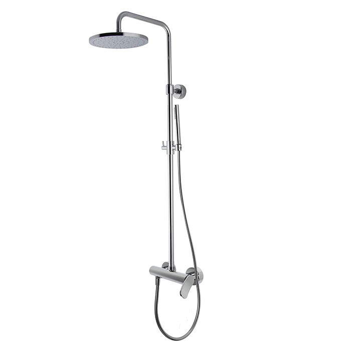 Fima Carlo Frattini flo' душевая стойка, верхний душ 25см, смеситель flo, хром арт. f3805/2cr