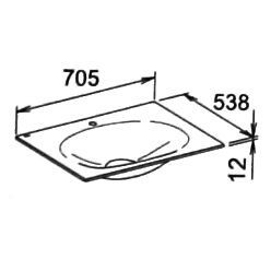 Keuco раковина встраиваемая с 1 отверстием под смеситель, edition lignatur, белый арт. 33340 310701