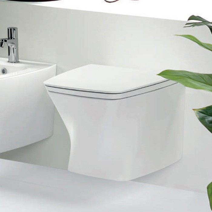 AZZURRA унитаз подвесной 57х38х36,5 см, покрытие easy-clean, Hera, HEVKSPE00000BI HER1800/F цвет: белый