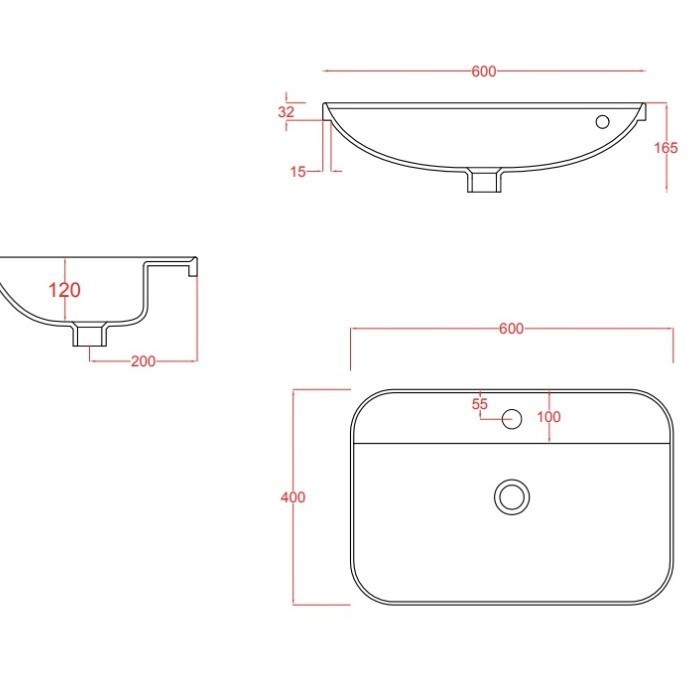 ArtCeram раковина (врезная), gil007 01 00 gio evolution цвет: белый глянцевый