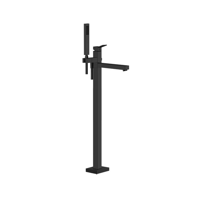 Gessi Смеситель для ванны, напольный, с ручным душем, Rettangolo, 53129#299 цвет: black xl