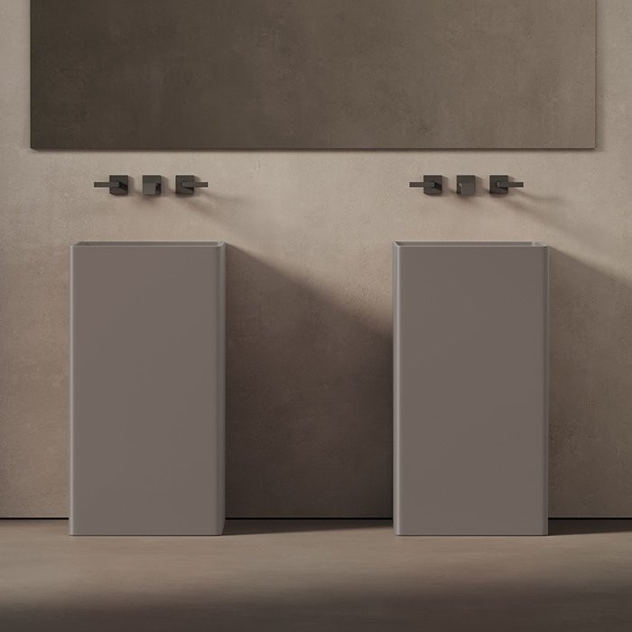 Раковина напольная 450х450хh900 мм, DEA DESIGN Pedestal Basin, серый арт. DD2017 450 6