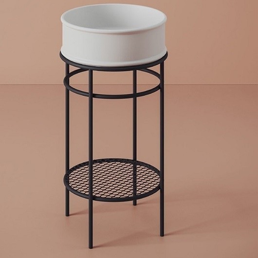 ArtCeram консоль под раковину, aca058 17 vogue цвет: черный матовый