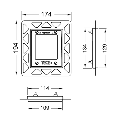 TECE рамка монтажная, белый, loop urinal - 9242646