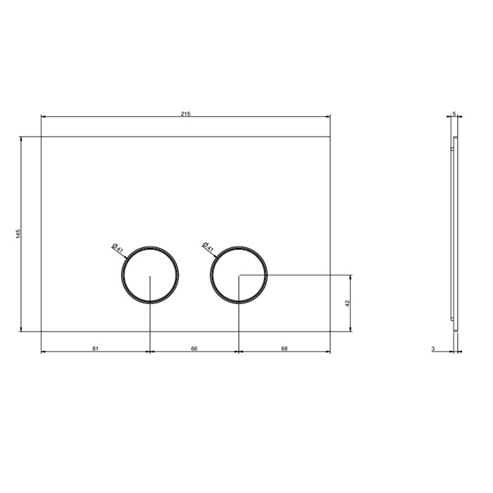 Gessi Клавиша смыва для унитаза, двойная, для систем инсталляций TECE, золото - 54617#246