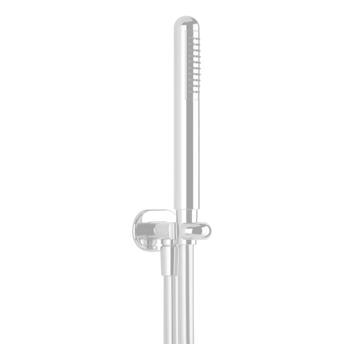 Gessi Душевой комплект: вывод воды на 1/2”, держатель и ручной душ, Goccia, 33773#279 цвет: белый