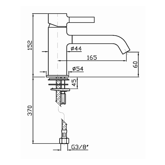 Zucchetti смеситель однорычажный для раковины, pan, хром арт. zp6592