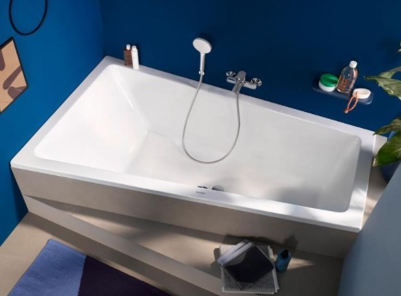 Duravit ванна встраиваемая акриловая трапециевидная 800 мм х 1500 мм х 480 мм, no.1, 700504000000000 цвет: белый глянцевый