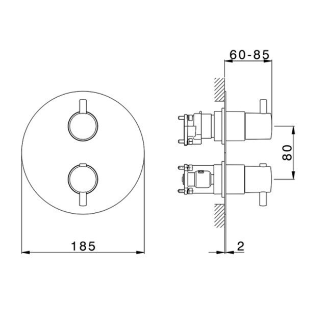 Cisal термостат для ванны - внешняя часть lm0bt03021 less minimal cisal, цвет: хром