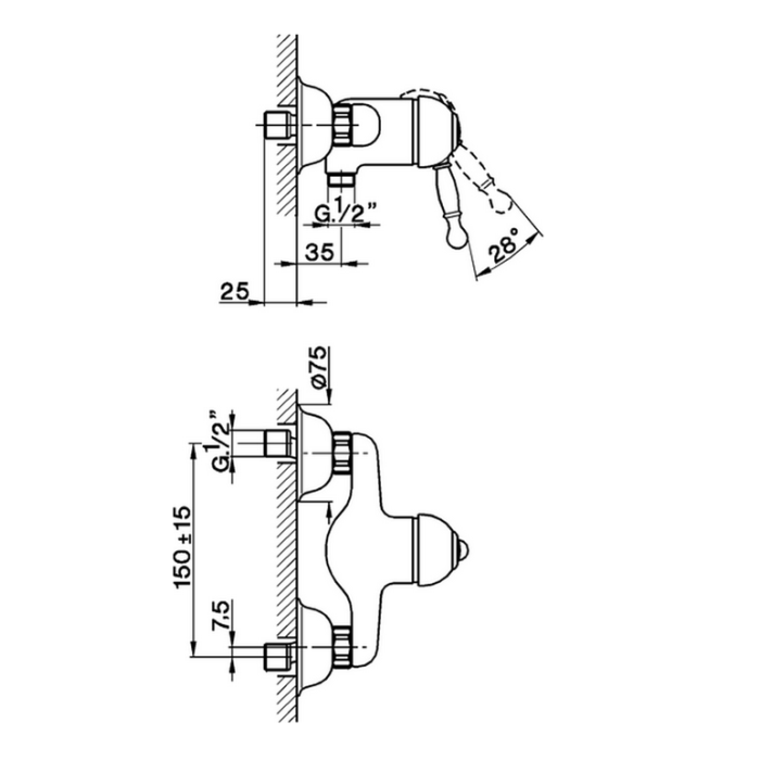 Cisal смеситель для душа ay00044121 arcana royal cisal, цвет: смеситель для душа