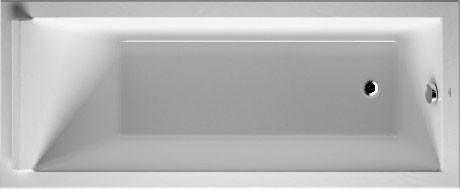 Duravit акриловая ванна 1500 х 750 c одним наклоном для спины, starck, 700332000000000 цвет: белый