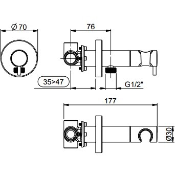 Almar гигиенический душ, atthis, e136009.ab цвет: черный