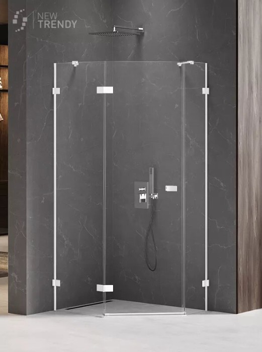 Душевое ограждение l 100x80x200, New trendy Avexa white, белый арт. EXK-3870