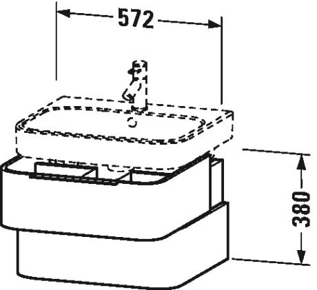 Duravit тумба подвесная под раковину, happy d.2, h2636301111 цвет: кашемир