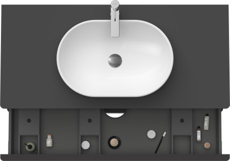 Duravit тумба подвесная под раковину 1200 мм х 550 мм и консолью, d-neo, de496904949 цвет: графит матовый