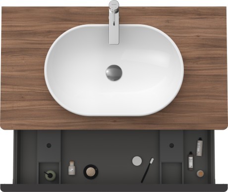 Duravit тумба подвесная под раковину 1000 мм х 550 мм и консолью, d-neo, de494807979 цвет: орех натуральный