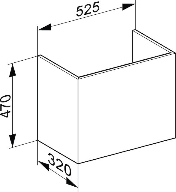 Keuco тумба подвесная под раковину с одной распашной дверцей, edition 300, белый альпийский арт. 30563 002100