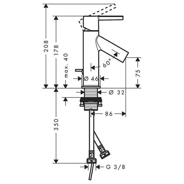 AXOR смеситель для раковины, Starck, бронза арт. 10102140