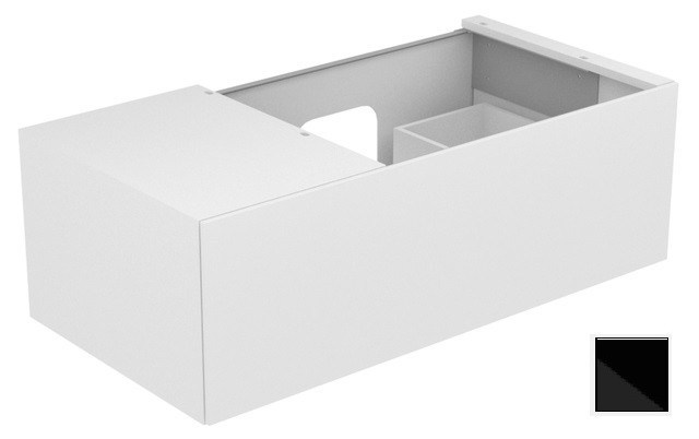 Keuco тумба подвесная под раковину справа с одним выдвижным фронтом, edition 11, черный арт. 31154 570000