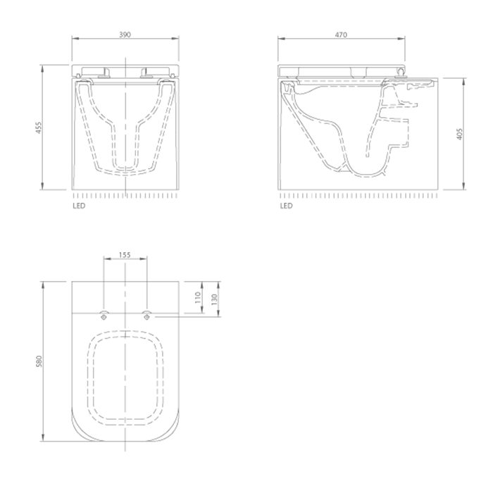 Knief унитаз напольный безободковый 58х39х41 см, с сиденьем белым микролифт, Shine, 0600-044-01Rbi matt цвет: белый